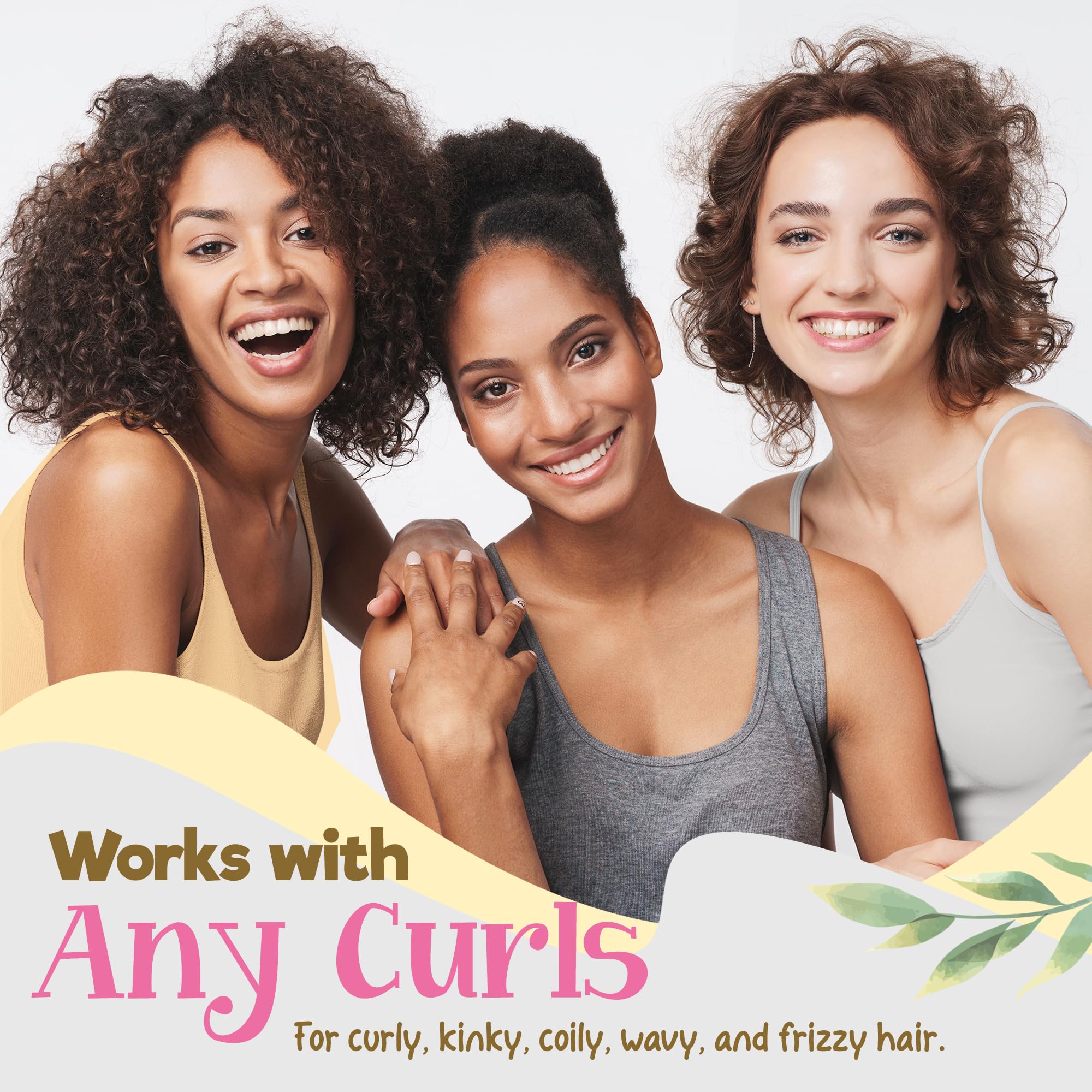 CurlyChic Rice Water Remedy Moisturizing Hair Milk - Hydrating & Detangling Hair Treatment with Ayurvedic Herbs & Fermented Rice Water for Dry Hair Repair & Rapid Growth - Sulfate, Paraben & Mineral Oil Free (8 fl oz) - Perfect for Curly, Coily & Damaged Hair Care Routine