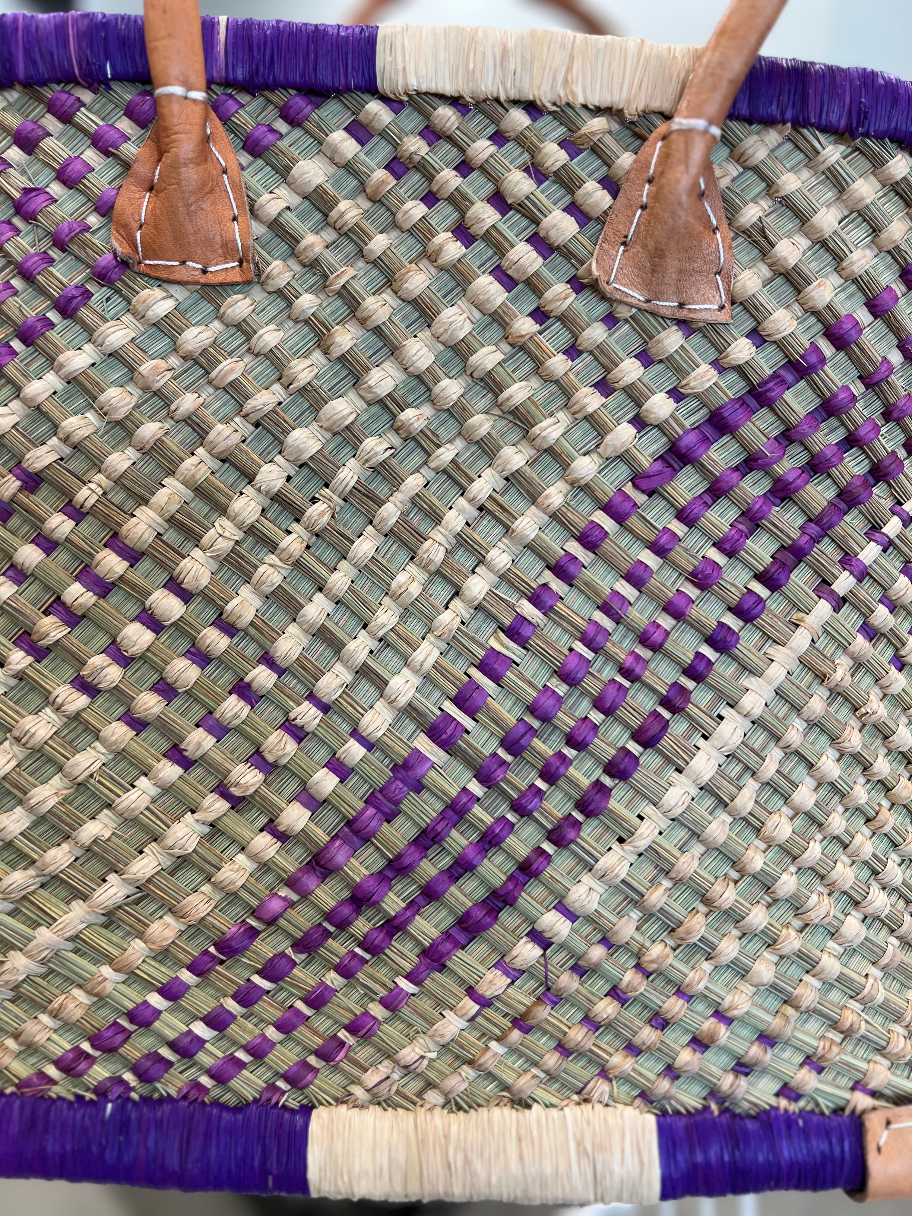 Raribok Purple Basket - Stylish Storage Solution for Home, Office, and Gifts | Durable Woven Basket for Organization & Decor