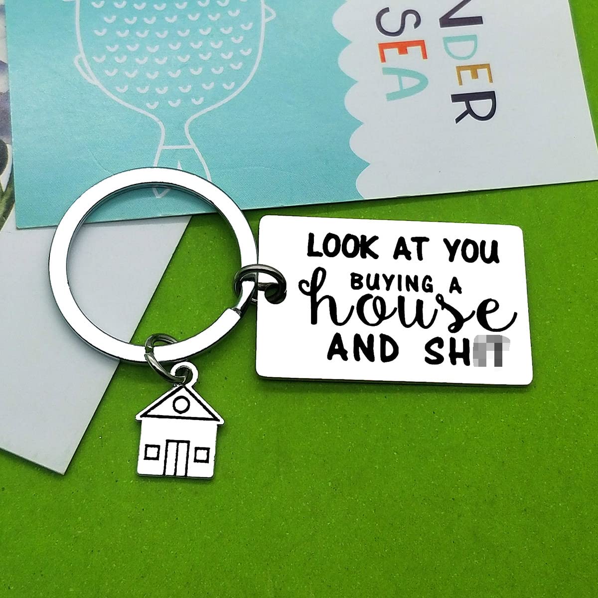 Baipilu New Home Keychain - First Home Gift & Housewarming Present for Realtor Closing, Moving in Key Ring Jewelry - Perfect for New Homeowners & Housewarming Parties