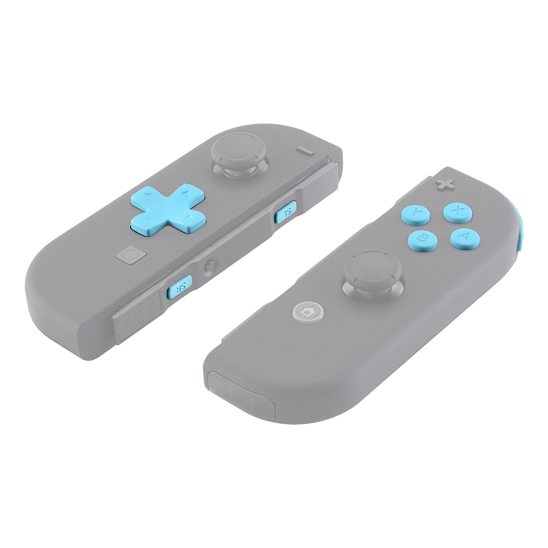eXtremeRate Heaven Blue D-Pad ABXY Buttons & Trigger Set for Nintendo Switch Joy-Con & OLED - Full Replacement Kit with Springs (D-Pad Fits eXtremeRate Shell Only) - Perfect for Gaming, DIY Repairs & Controller Customization