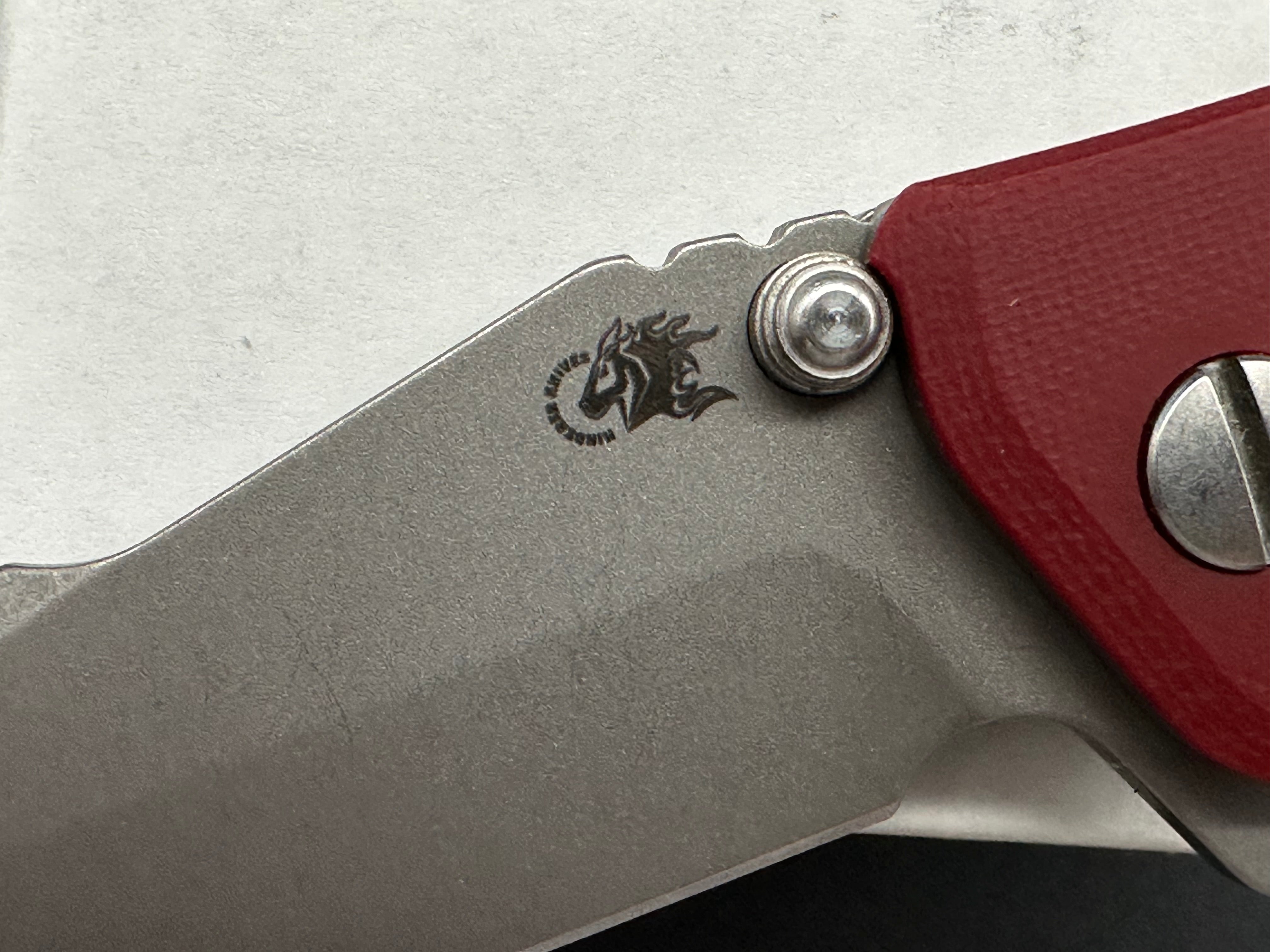 Hinderer Eklipse 3.0 Harpoon Spanto Folding Knife - Red G10 Handle - EDC Pocket Knife for Outdoor, Camping & Everyday Carry