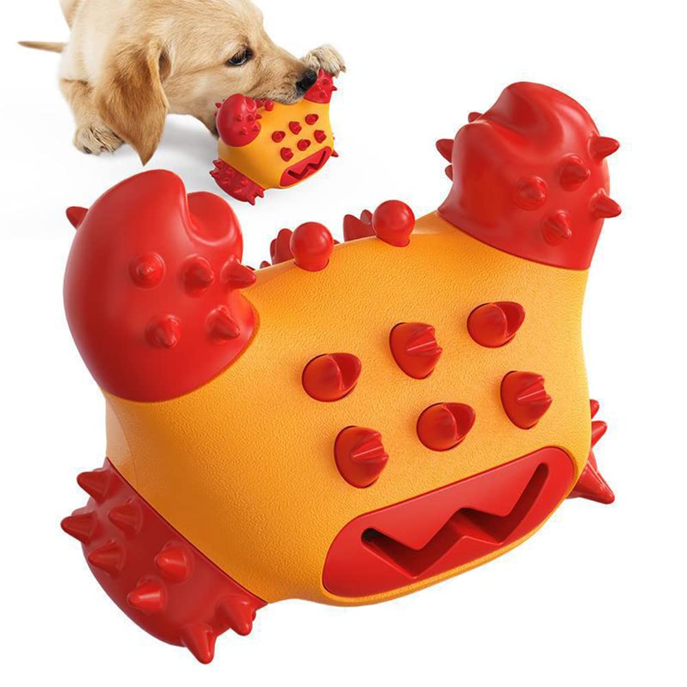 Durable Rubber Dog Chew Toys for Aggressive Chewers - Interactive Crab-Shaped Dental Ball for Teeth Cleaning & Training | Perfect for Playtime, Puppy Teething & Indoor/Outdoor Fun
