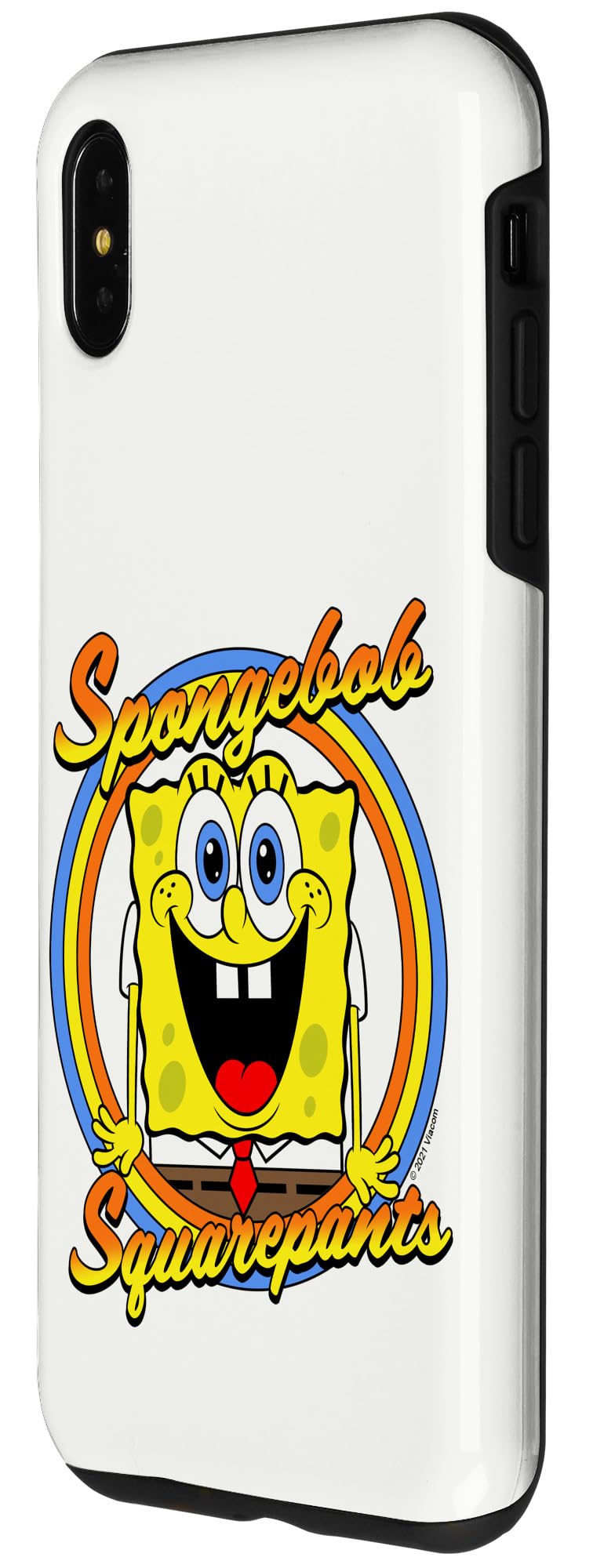 SpongeBob SquarePants iPhone XS Max Case - Colorful Rainbow Circle Design Protective Cover for Apple iPhone XS Max - Perfect for Fans, Gift Giving & Everyday Use