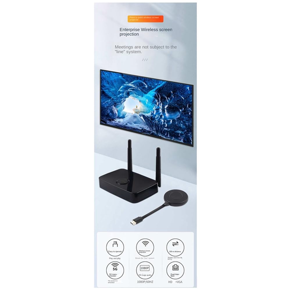 Socueny 5G/2.4G Dual-Band WiFi Wireless Projector - 1080P Full HD Portable LED Projector with Bluetooth & HDMI for Home Theater, Outdoor Movie Nights, and Office Presentations