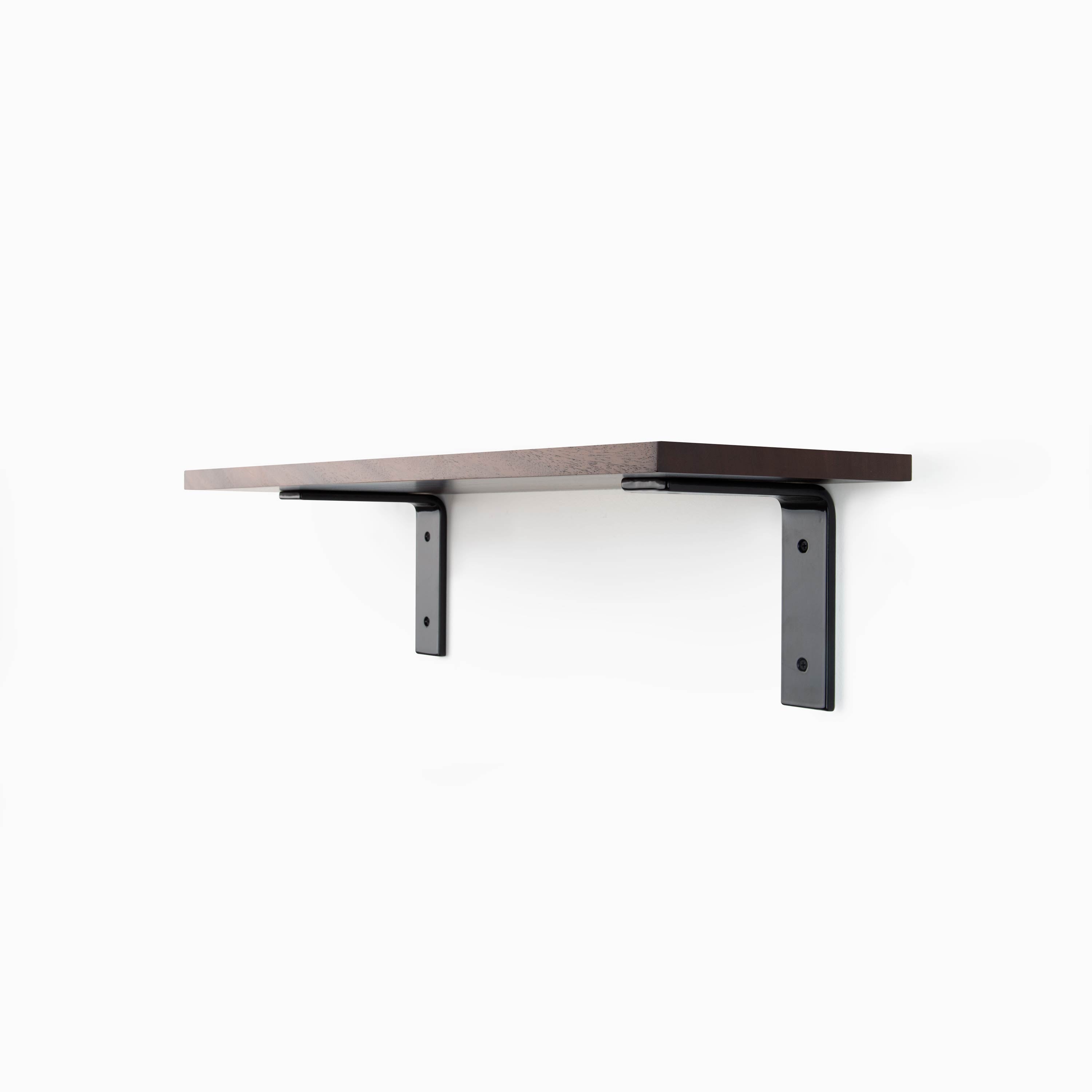 Leif Dutch Mocha Wall Shelf - Rustic Wood Floating Shelves for Living Room, Kitchen, Bathroom - Perfect for Home Decor and Storage