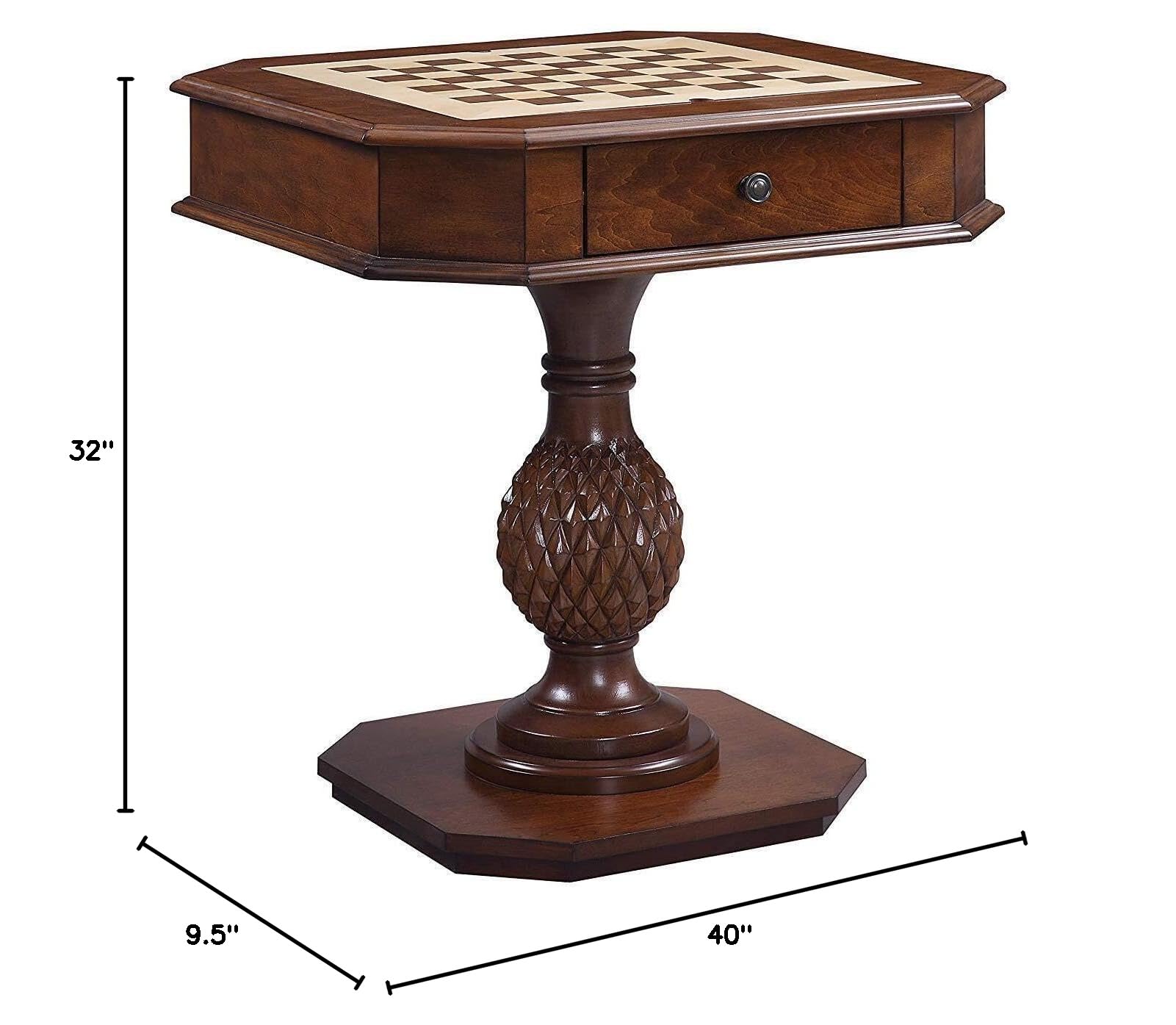 Premium Urban Upmarket Game Table - Solid Cherry Wood - Perfect for Living Room, Game Room, or Man Cave Entertainment