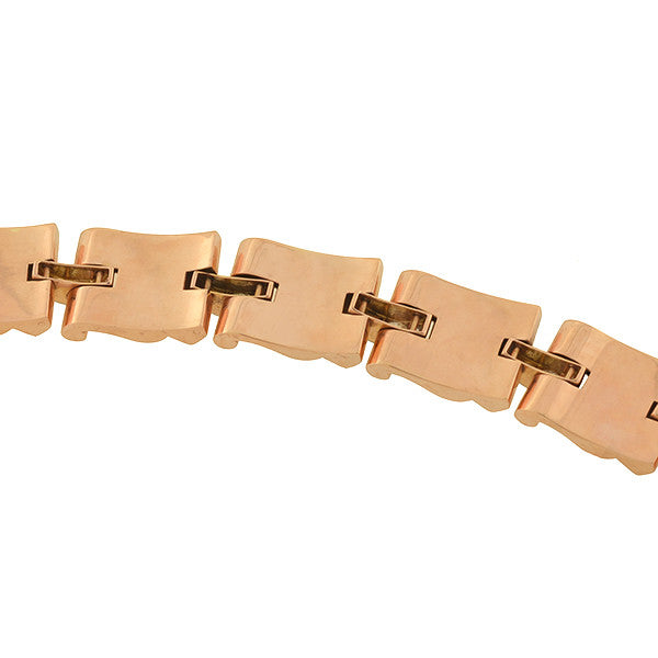 Vintage 14K Gold Diamond Heavy Link Bracelet for Women - Elegant Luxury Jewelry Gift for Anniversary, Birthday & Special Occasions