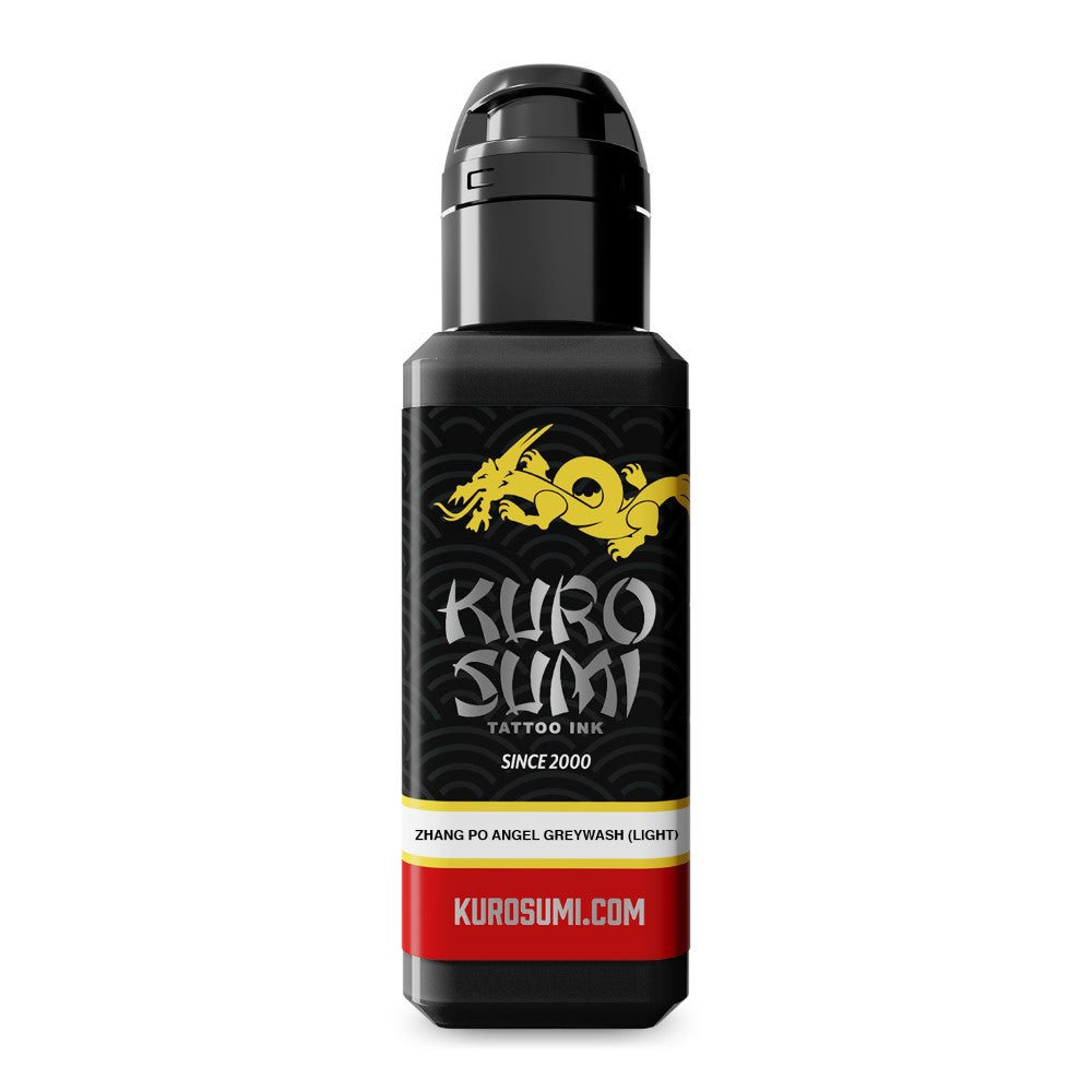 Kuro Sumi Zhang Po Angel Greywash Light Tattoo Ink - Professional Tattoo Artist Supplies for Realistic Shading & Fine Line Work