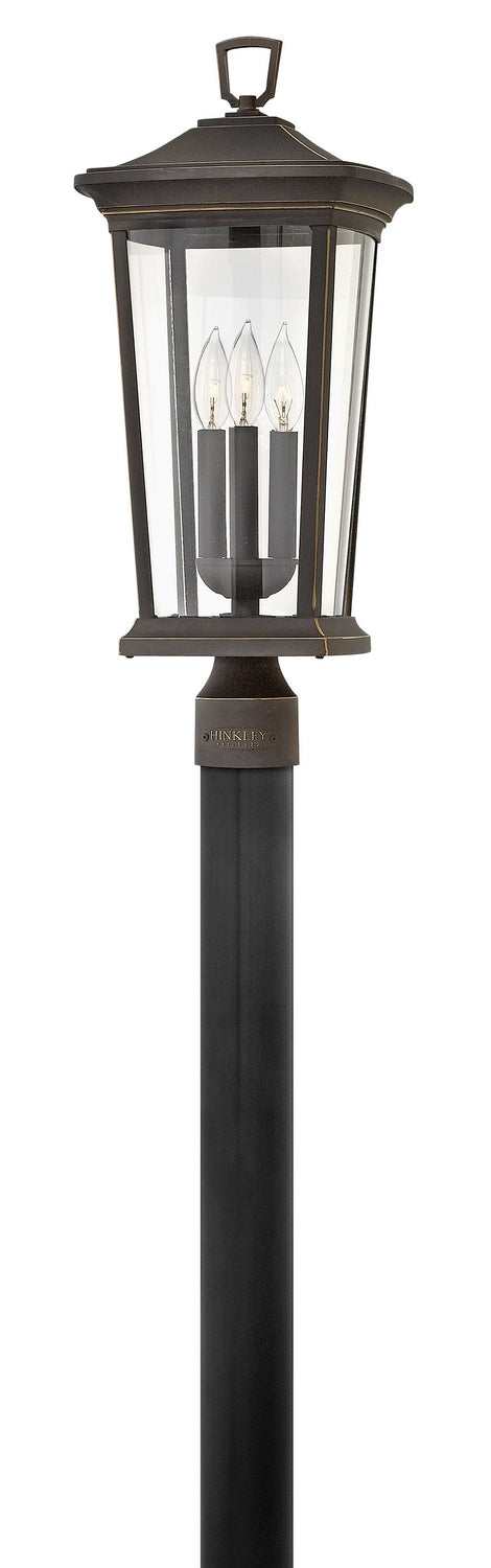 Bromley LED Post Top Light Fixture - Oil Rubbed Bronze Finish - Outdoor Pier Mount Lighting for Patio, Garden & Walkway
