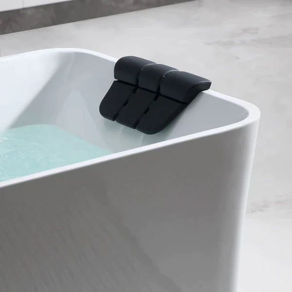 Empava 67 Inch Freestanding Hydromassage Jetted Bathtub - White Acrylic Soaking Tub with Air Jets (Model 67AIS16) | Perfect for Master Bathroom Relaxation & Spa-Like Experience at Home