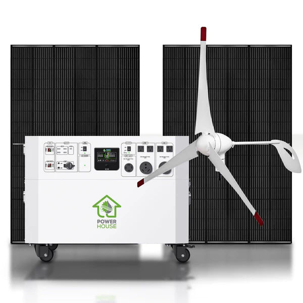 Natures Generator Powerhouse Gold WE System - Portable Solar Generator for Home, Camping & Emergency Power Backup | Off-Grid Energy Solution