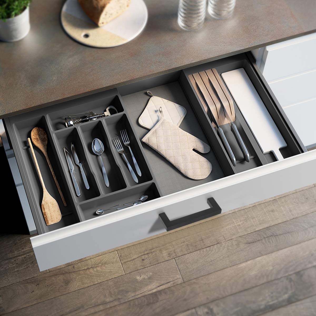 Probrico 200 Pack 3-3/4 Inch Square Cabinet Handles - Flat Black Kitchen & Drawer Pulls - Durable Cabinet Hardware for Wardrobe, Closet, Bedroom & Bathroom - Perfect for Modern Home & Office Furniture Upgrades