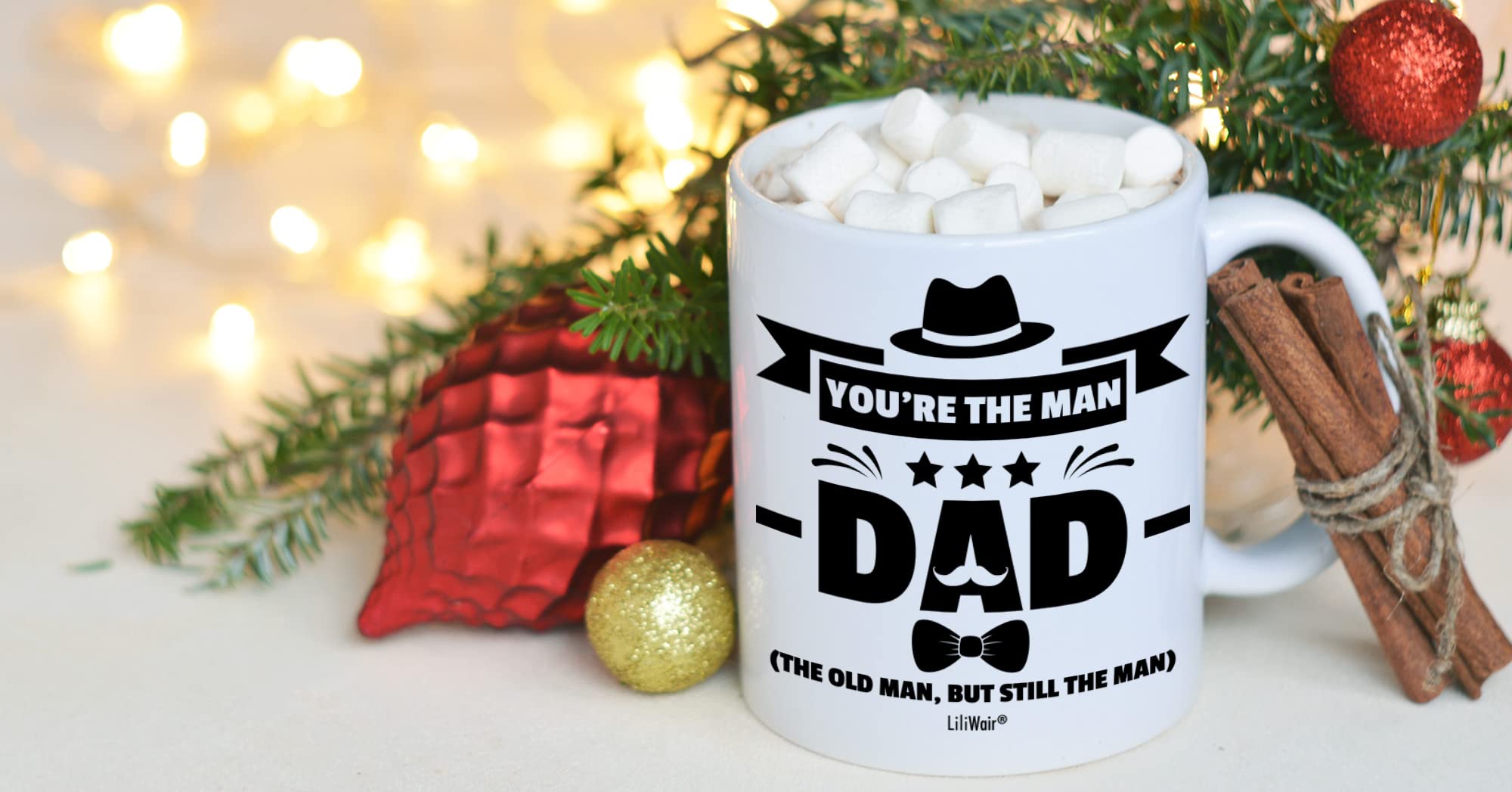Funny Dad Coffee Mug - Best Christmas Gift for Dad from Daughter, Son or Wife - Unique Birthday Present for Husband, Father, Stepdad & Stepfather - Perfect for Office, Home & Father's Day Celebrations