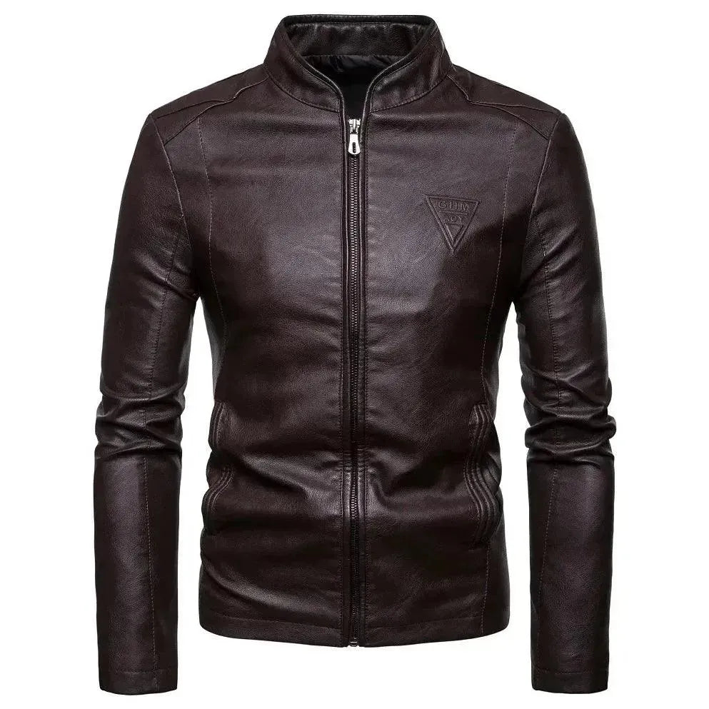 Urban Edge Slim Fit Leather Jacket for Men - Genuine Leather Motorcycle Jacket with Stylish Design - Perfect for Riding, Night Out & Casual Wear