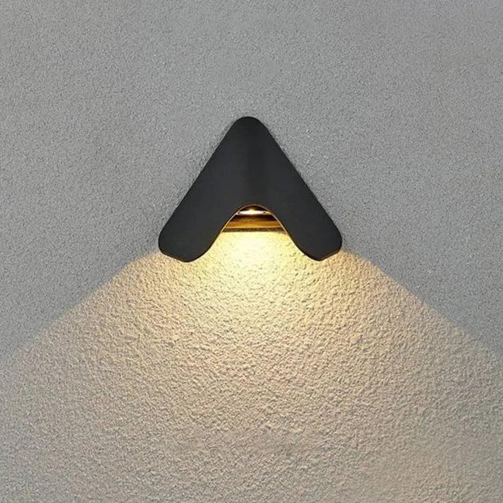 Modern Triangle Aluminum Outdoor Wall Light - Weatherproof Exterior Sconce for Patio, Garden, and Porch Lighting - Perfect for Entryway, Backyard, and Pathway Illumination