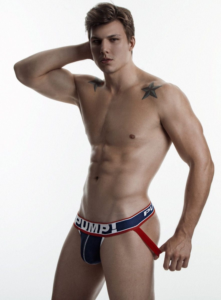 PUMP! Big League Mesh Jockstrap - Navy Blue Athletic Support Underwear for Men | Comfortable & Breathable for Sports, Gym & Workout