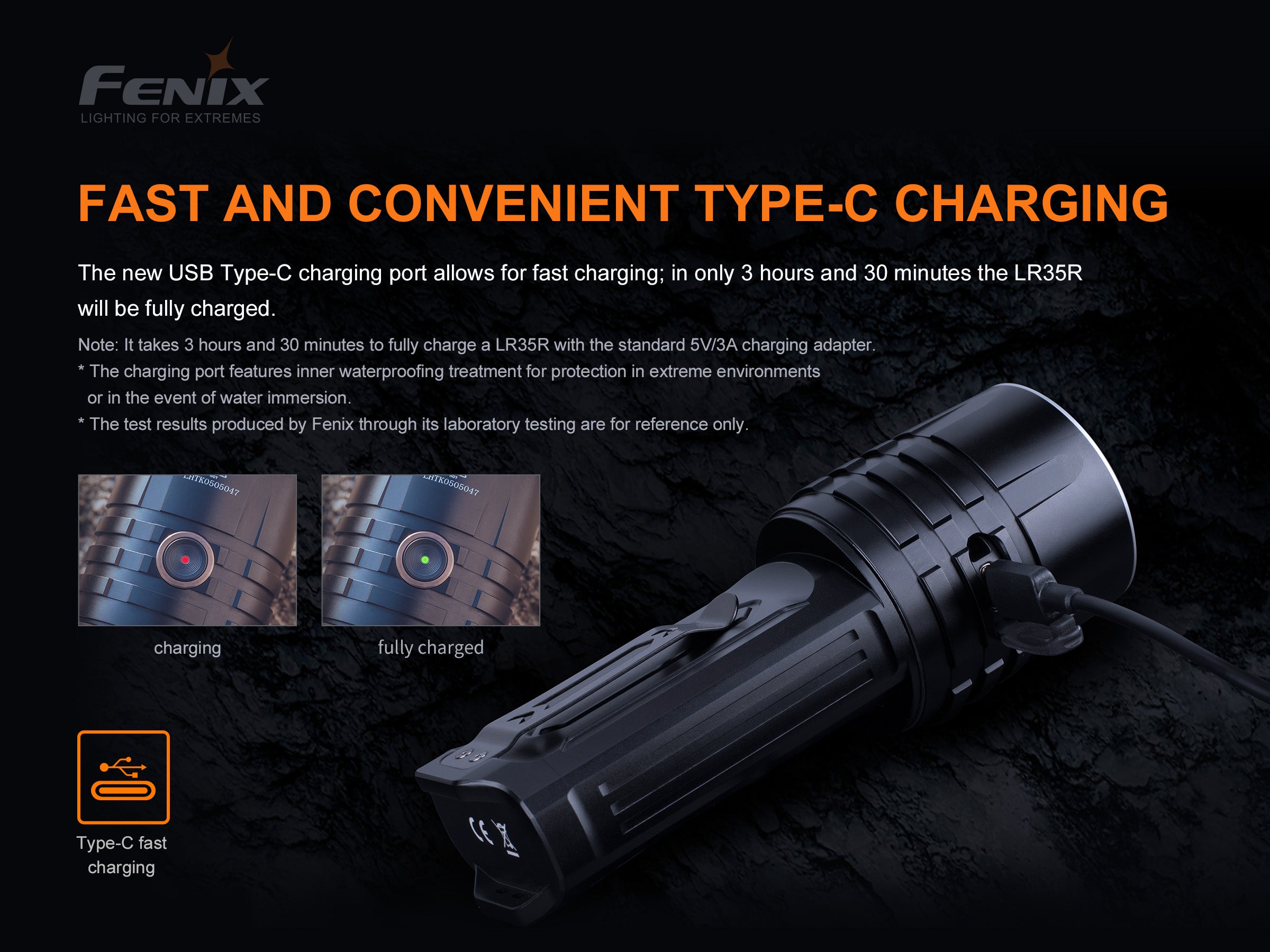 Fenix LR35R 10000 Lumens Rechargeable LED Flashlight - High Power Tactical Flashlight for Camping, Hiking, Emergency & Outdoor Adventures