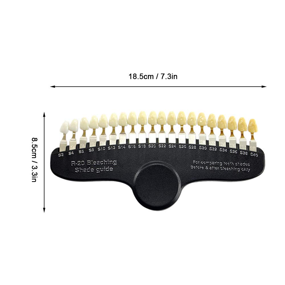 Professional Dental Teeth Shade Guide R-20 with 20 Colors - Perfect for Teeth Whitening, Cosmetic Dentistry & Dental Lab Work