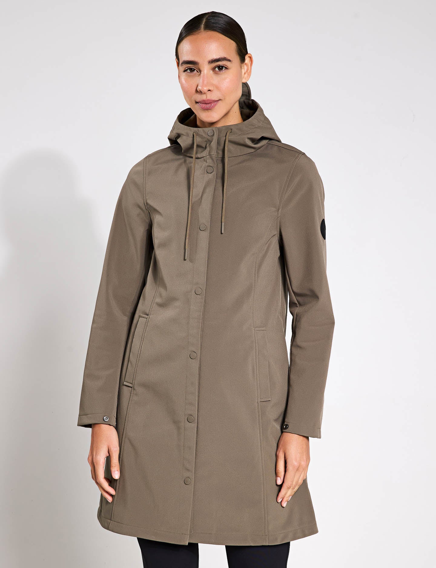 Waterproof Trench Coat for Women - Classic Walnut Brown Long Raincoat - Perfect for Fall, Winter & Rainy Days