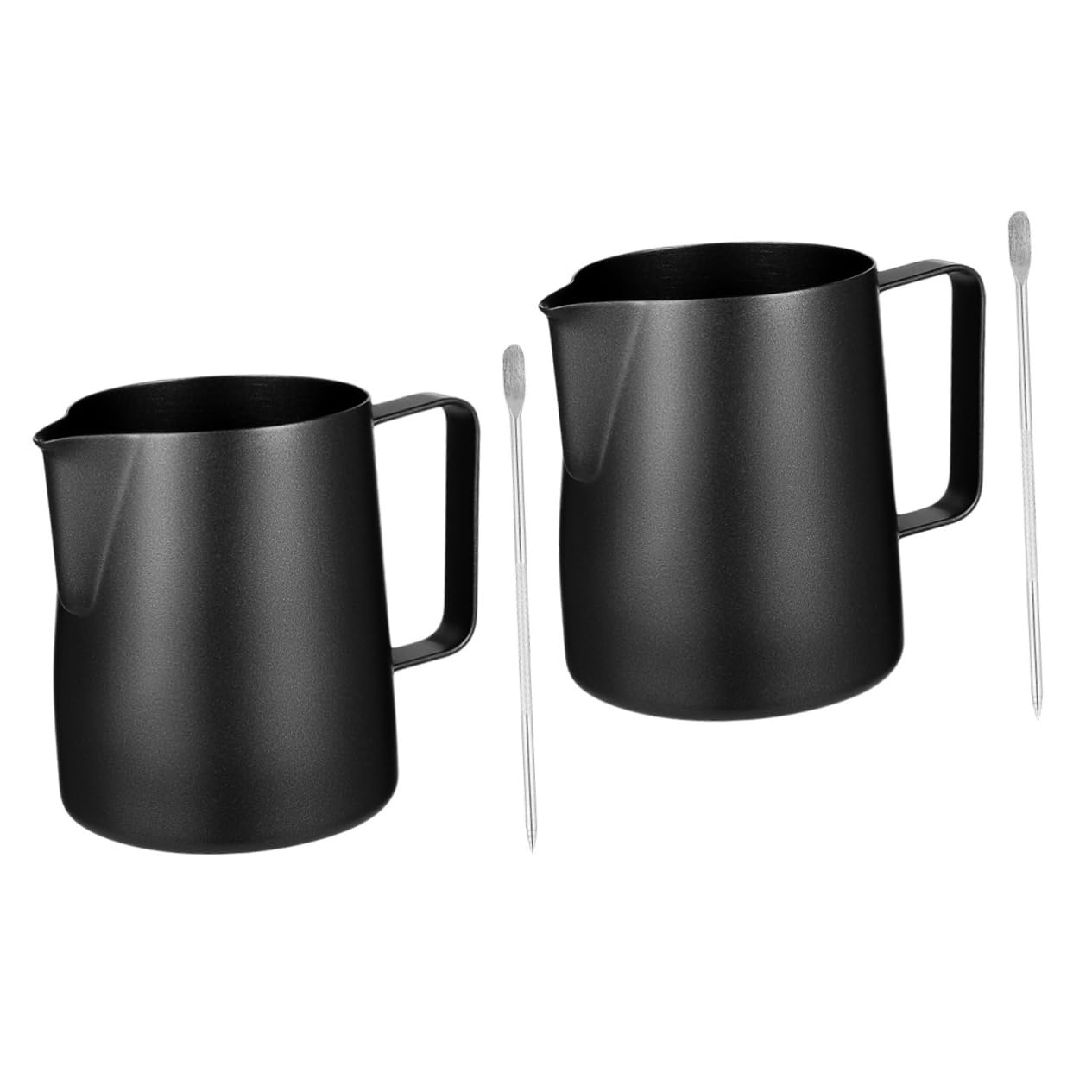 Luxshiny 4-Piece Stainless Steel Milk Frothing Pitcher Set - Barista-Grade Frother Cups for Cappuccino, Latte & Hot Chocolate - Perfect for Home Coffee Brewing & Professional Use