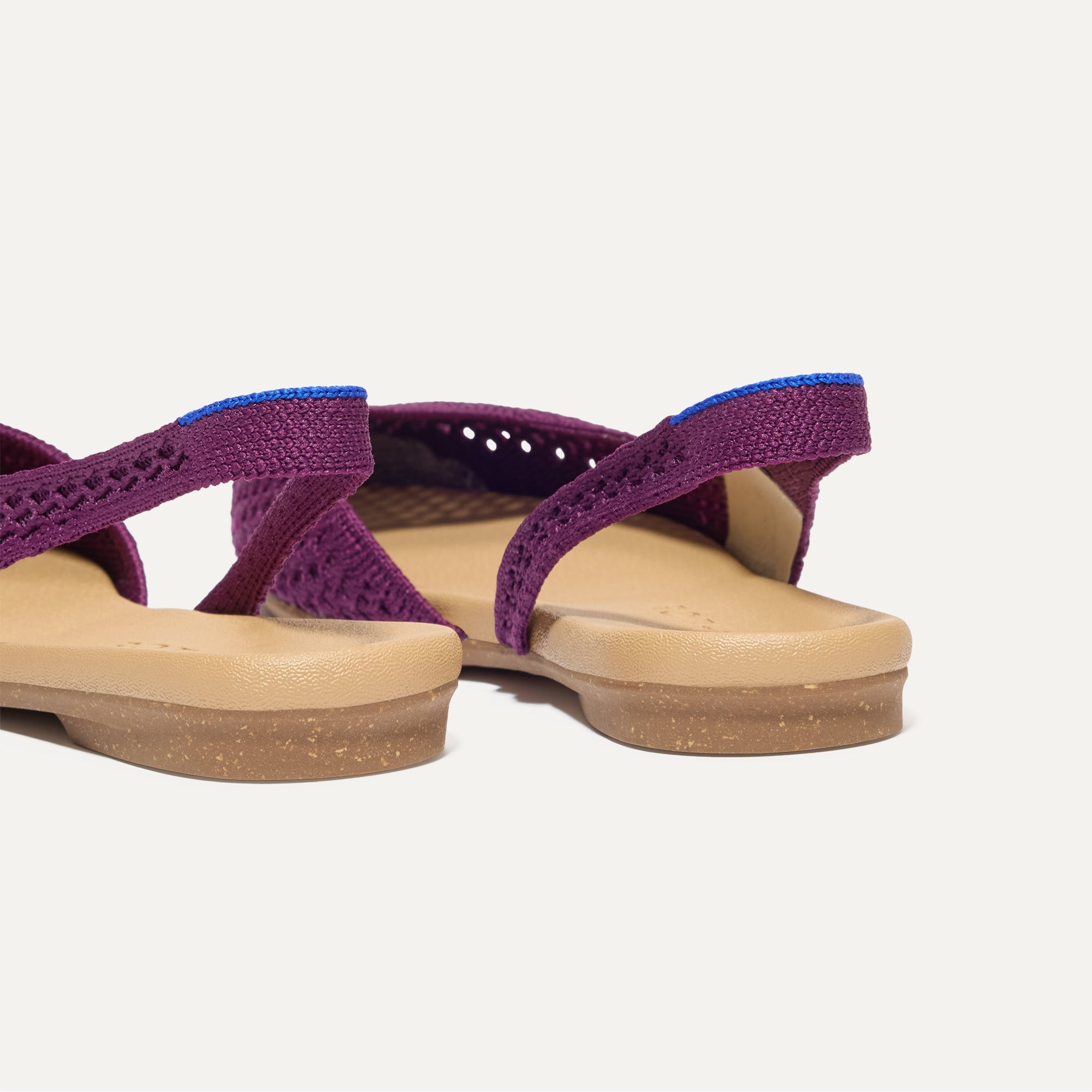 Almond Slingback Sandals - Plum Mesh Women's Shoes | Comfortable & Stylish for Summer Outfits, Weddings & Beach Vacations