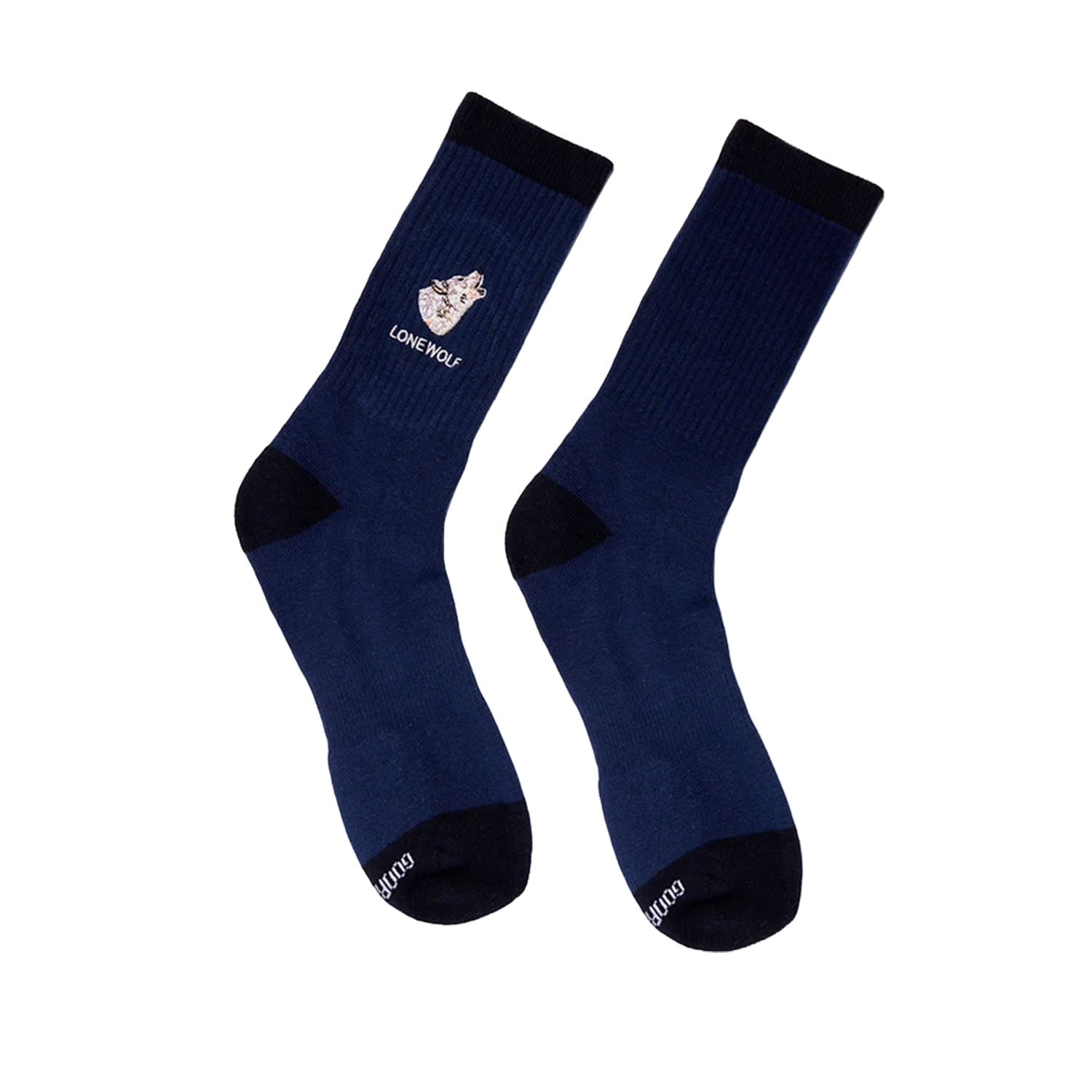 Goorin Bros Moon Kick Socks - Navy Blue Crew Socks for Men & Women - Comfortable Casual & Athletic Wear for Everyday, Running, and Sneaker Enthusiasts