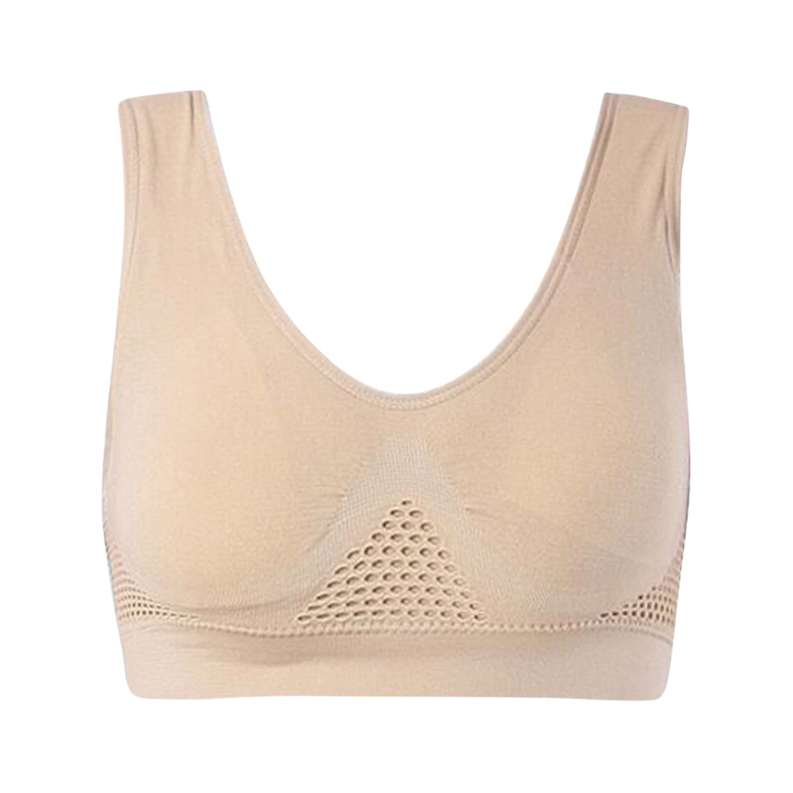 Women's Sports Bra - Padded, Seamless, Wire-Free, Breathable Yoga Bra for Workout, Comfort Sleep & Active Wear | Cotton Blend for All-Day Comfort | Perfect for Yoga, Gym, Running & Lounge