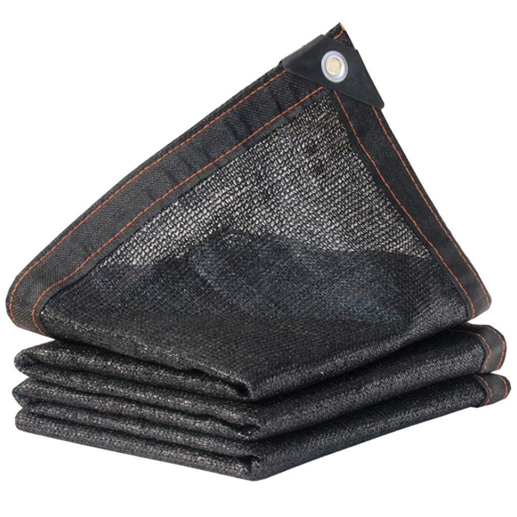 JLDN 95% Black Shade Cloth - Premium Heavy Duty Sunshade Mesh Fabric for Greenhouse, Garden & Patio (18x24ft/6x8m) with Reinforced Taped Edges - UV Protection & Durable Outdoor Shade Tarp for Plants, Pool Cover & Sun Shelter