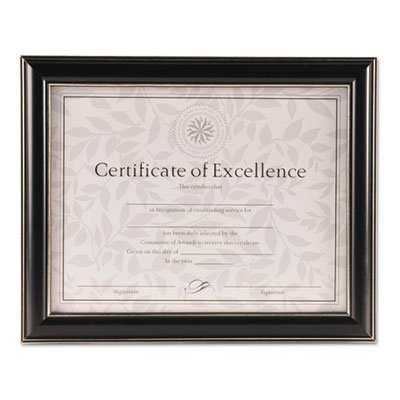Black Plastic Document Frame 8.5 x 11 Inches - 6 Pack for Office, School, or Home Organization - Perfect for Certificates, Diplomas, and Important Papers