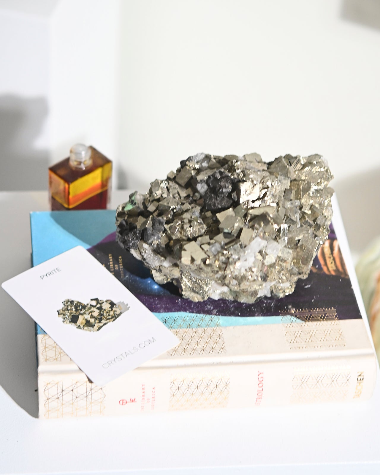 Natural Cubic Pyrite and Quartz Crystal Cluster - 7.5lbs Raw Mineral Specimen for Home Decor, Meditation, and Energy Healing | Perfect for Crystal Collectors, Feng Shui, and Spiritual Practices