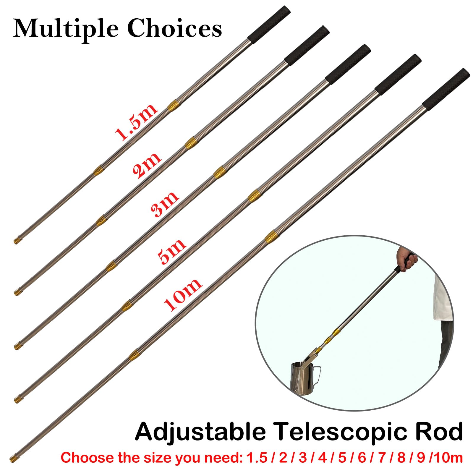 900ml Telescopic Water Sampler for Lab Testing | Food & Beverage Quality Control | Environmental Water Sampling | Portable Water Collection Device for Research & Field Work