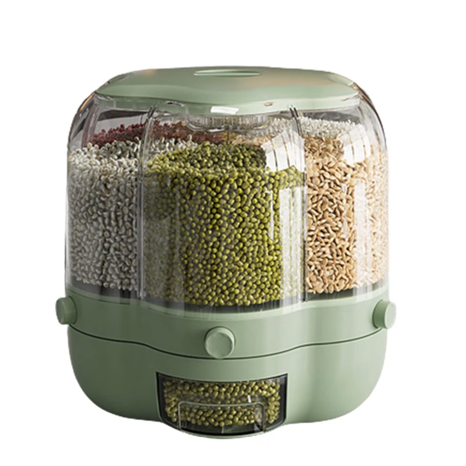 8kg Rice Dispenser Plastic Food Storage Container with Lid - Moisture Proof Cereal & Grain Storage Bucket for Kitchen, Pantry Organization (Great for Rice, Flour, Pasta, Beans)
