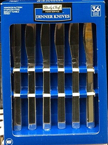Premium Stainless Steel Dinner Knives Set of 36 - Sharp & Durable Cutlery for Restaurants, Catering & Home Dining