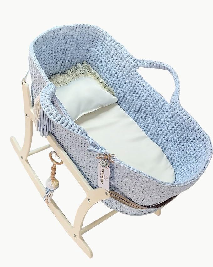Beautiful Baby Moses Bassinet - Comfortable & Secure Unisex Cradle for Newborns | Perfect for Nursery Decor & Baby Shower Photography (Basket Only) | Ideal for Home, Hospital & Photo Shoots