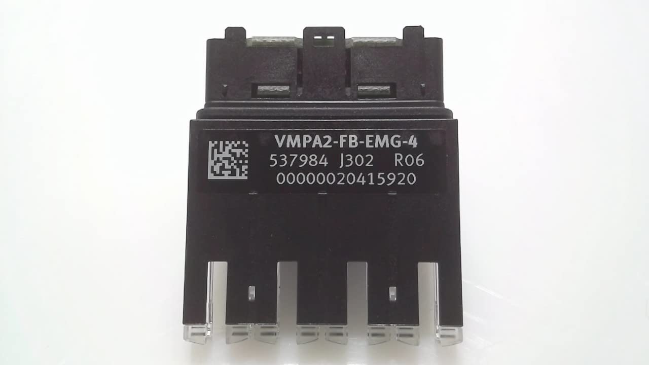 FESTO VMPA2-FB-EMG-4 Solenoid Valve - 2 Positions, 23mA Internal Current Consumption (Load Voltage), 4 Valve Coils Max, 537984, 8mA (Operating Voltage), POM Electronics Module - Ideal for Industrial Automation & Pneumatic Control Systems
