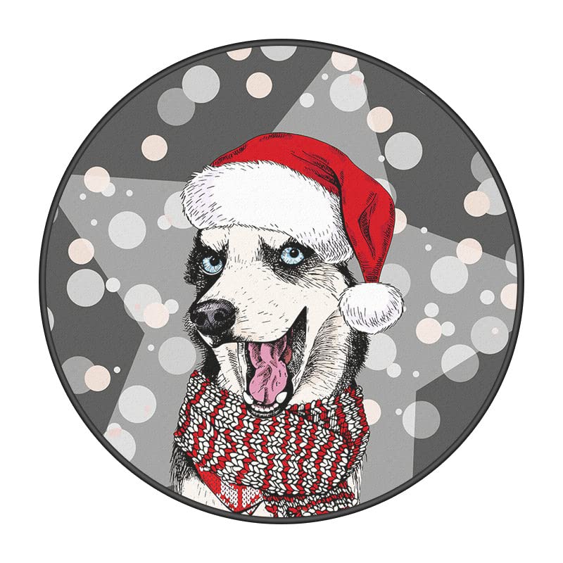 Cartoon Printed Round Carpet - Non-Slip Floor Mat for Living Room, Bedroom & Kids Room | Dog Pattern Decorative Rug | Multiple Sizes (6.56ft) - Perfect for Home Decor, Play Areas & Pet-Friendly Spaces