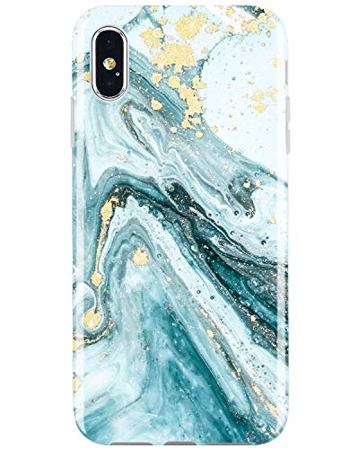 Gold Glitter Blue Marble