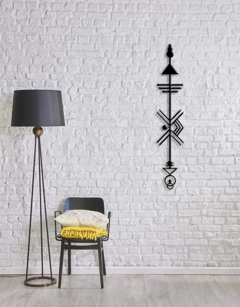 Native American Inspired Metal Wall Art - Handcrafted Decorative Sculpture for Home & Office (42.5x7.87 Inches) - Perfect for Living Room, Bedroom & Workspace Decor
