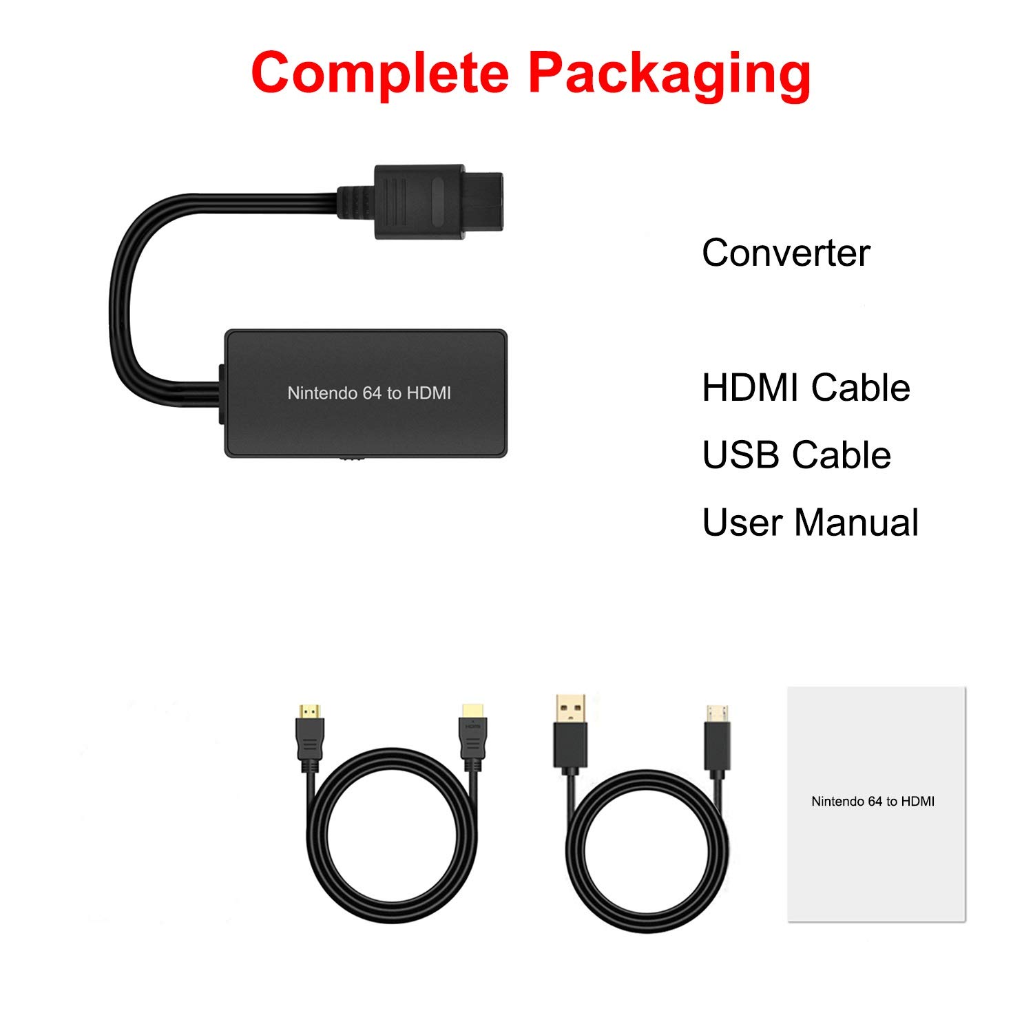 N64 to HDMI Converter - Adapter for N64, SNES, SFC & GameCube - Convert Retro Console to HDMI for HDTV - Perfect for Gaming Setup & Nostalgic Play