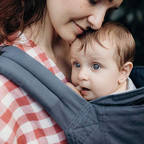 Organic Midnight Boba Baby Carrier - Front & Backpack Sling for Infants (7lb) to Toddlers (45lb) | Classic 4GS Design for Hands-Free Parenting, Shopping & Outdoor Adventures