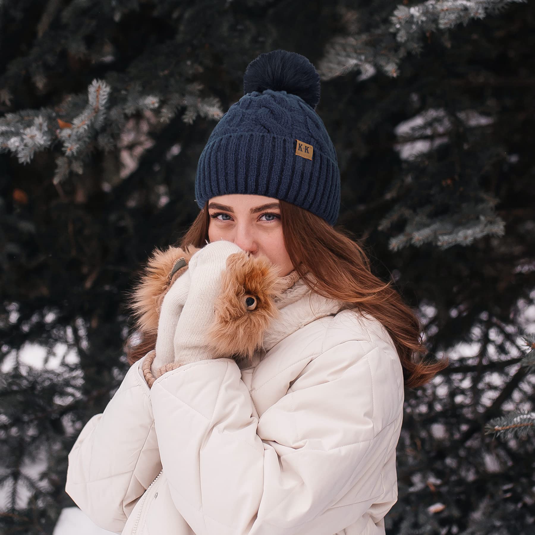 Cozy Fleece Knitted Winter Hat for Men & Women - Warm Beanie for Cold Weather - Perfect for Skiing, Snowboarding & Outdoor Activities