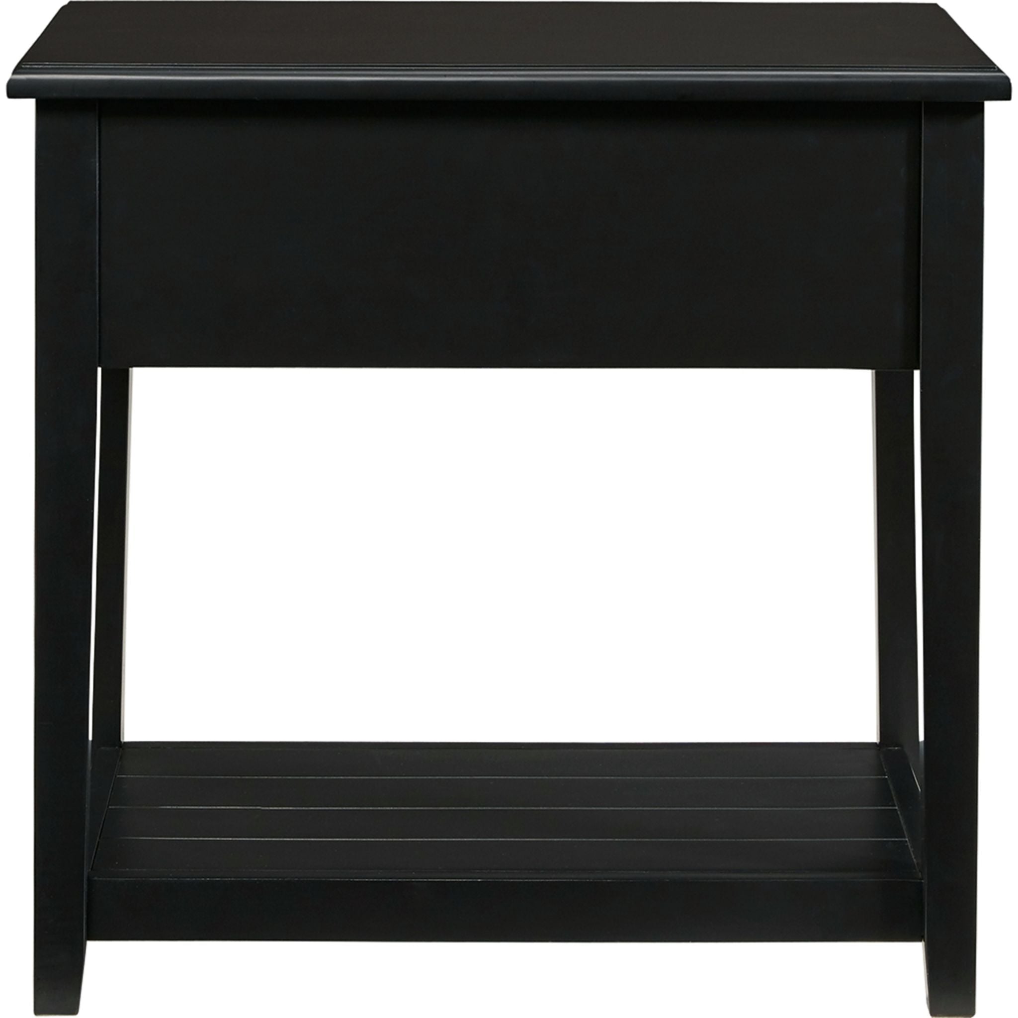 Beckincreek Modern End Table - Black Nightstand for Living Room, Bedroom, or Office - Small Side Table with Sturdy Metal Frame & Sleek Design