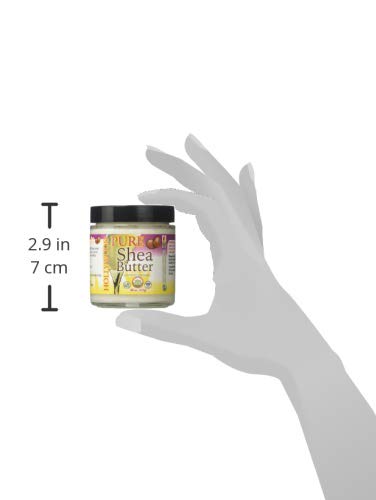 Pure Shea Butter for Skin & Hair - Hollywood Beauty 4oz (113g) - Natural Moisturizer for Dry Skin, Hair Care, DIY Beauty Recipes - Perfect for Massage, Stretch Marks & Sensitive Skin