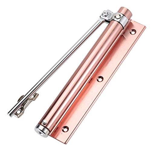Self-Closing Cabinet Hinges - Automatic Door Hinge with Silent Rebound, No Slotting or Punching Required - Champagne Finish - Perfect for Kitchen Cabinets, Wardrobes & Furniture Doors