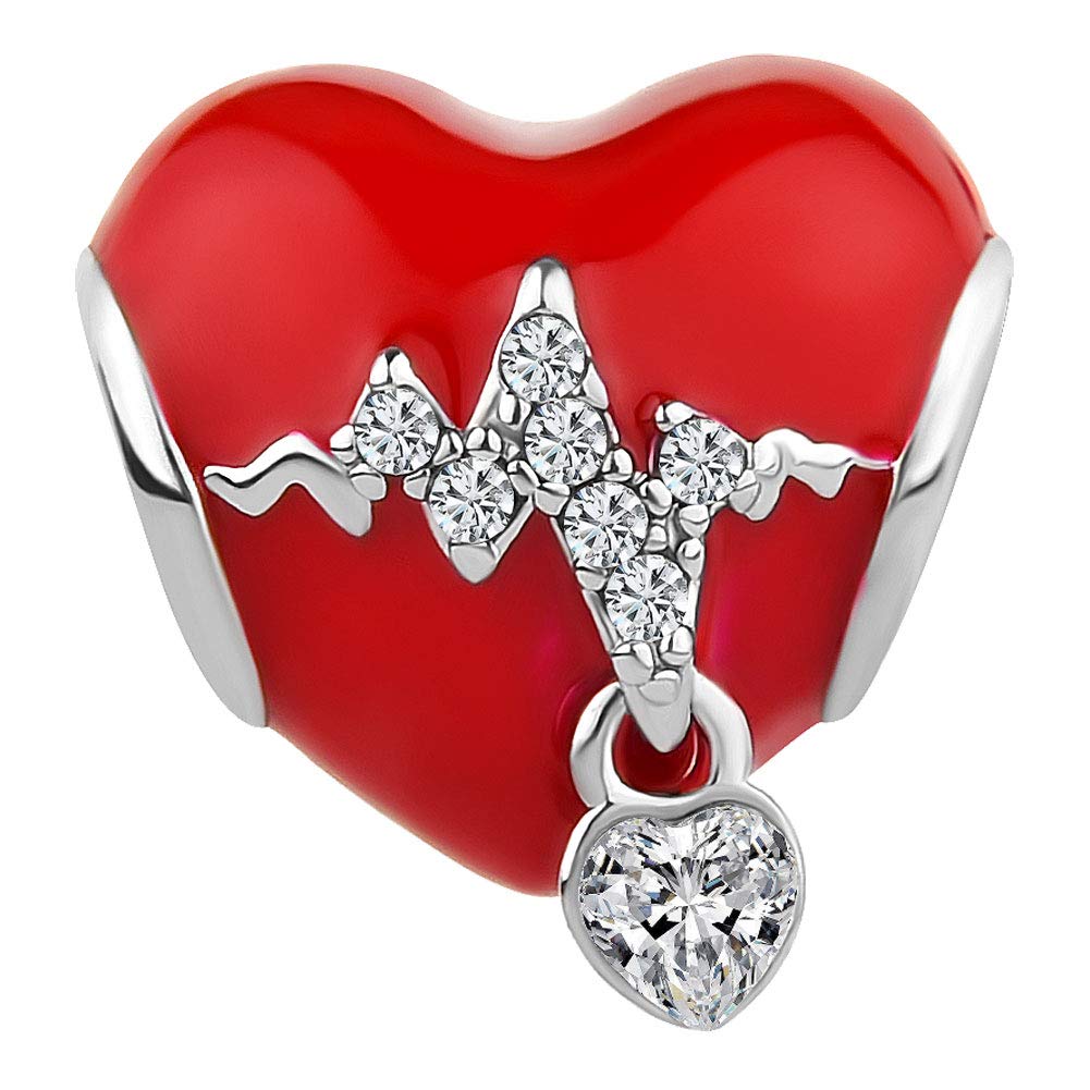 CharmSStory Forever and Always Arrow Through Heart Bead Charm for European Bracelets - Perfect for Anniversary Gifts, Couple Jewelry & Romantic Occasions