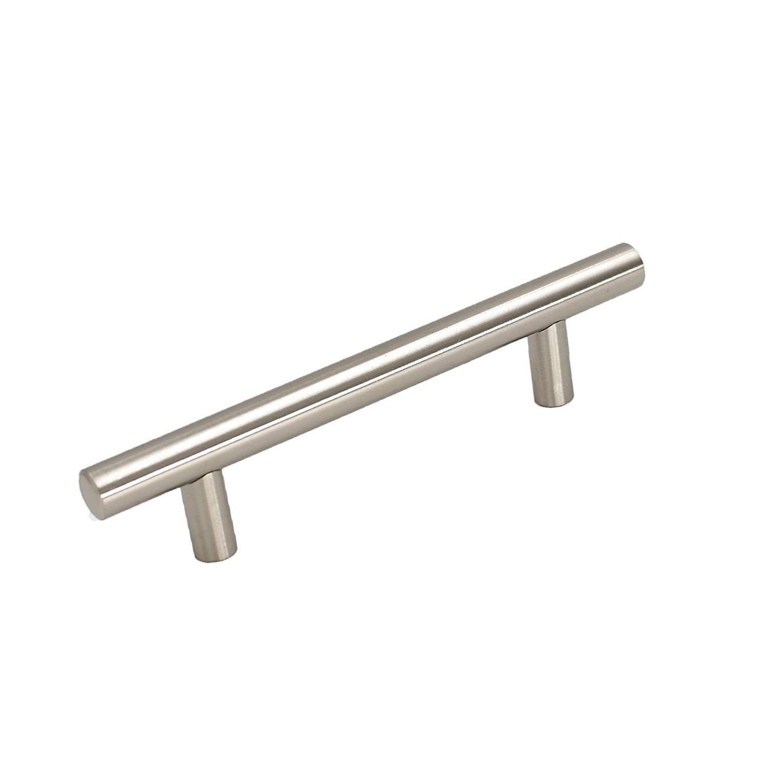 Brushed Nickel Modern Kitchen Cabinet Pulls 3.5 Inch - Stainless Steel T-Bar Drawer Handles for Closet, Dresser & Furniture (15 Pack) | Durable Cabinet Hardware for Home & Office Organization