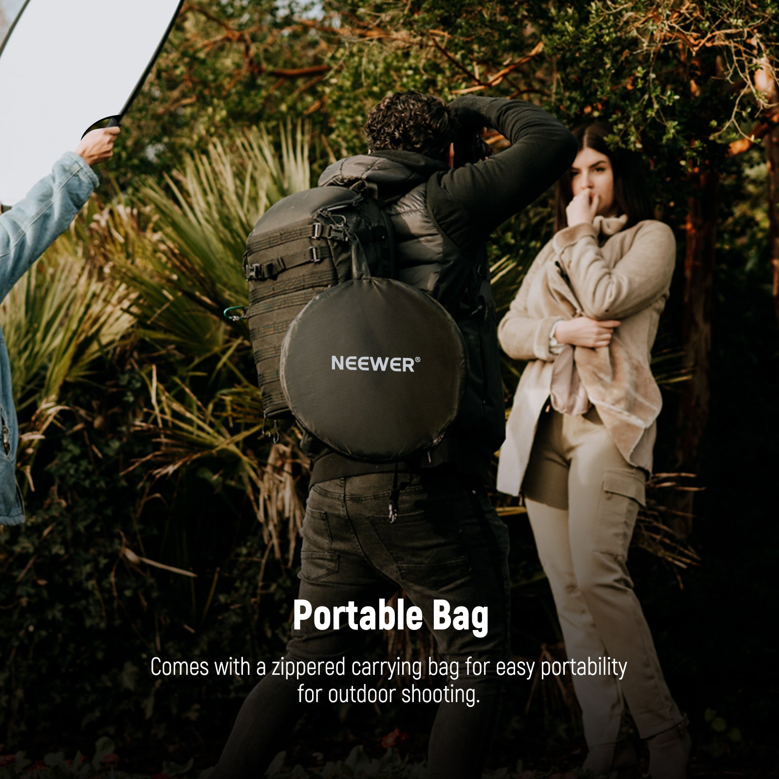 NEEWER RF 80II 5-in-1 Handheld Foldable Light Reflector Kit for Photography, Videography, and Studio Lighting - Perfect for Portraits, Product Shoots, and Outdoor Scenes