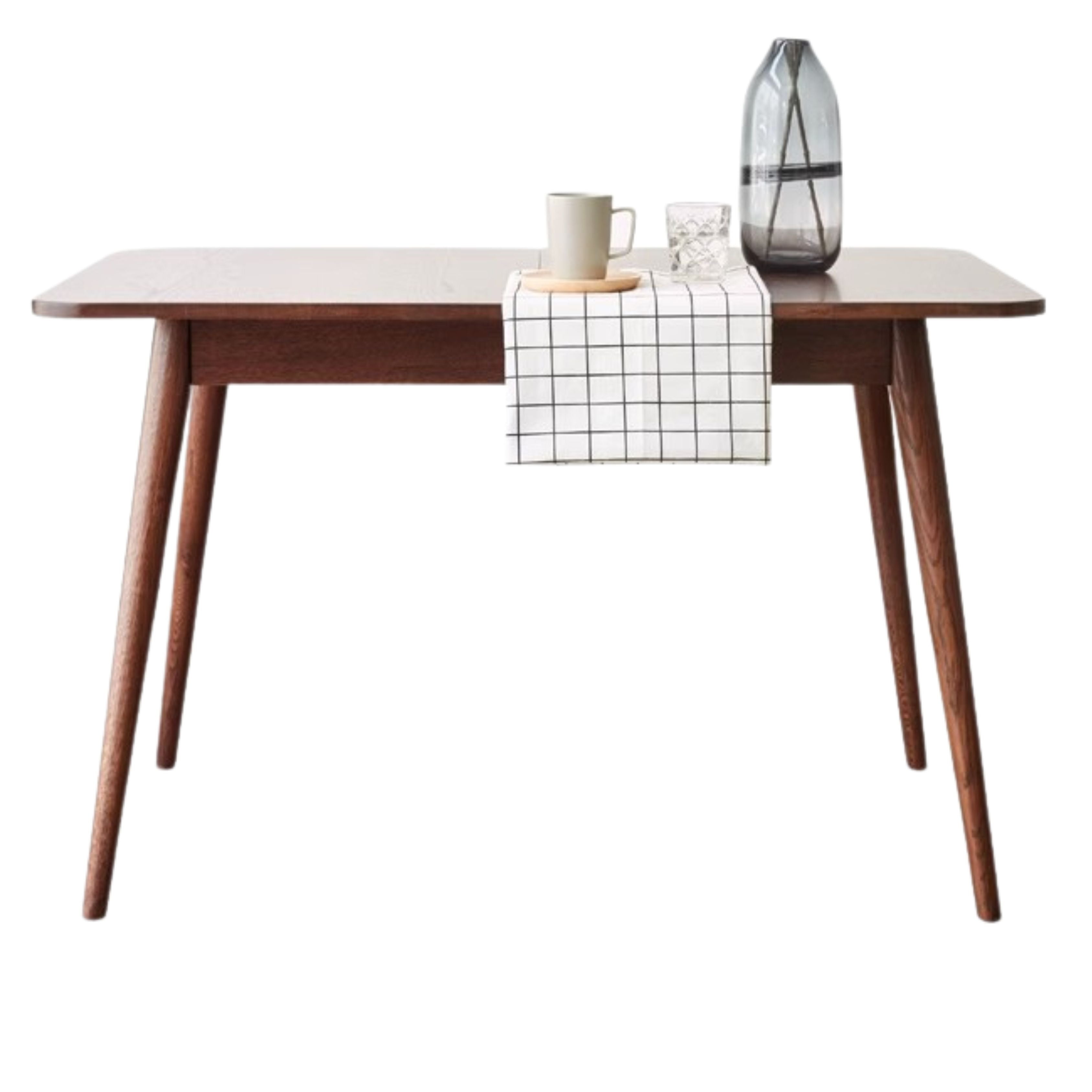 Solid Oak Wood Extendable Folding Dining Table - Space Saving Expandable Table for Small Spaces, Kitchen, Dining Room & Apartment Living