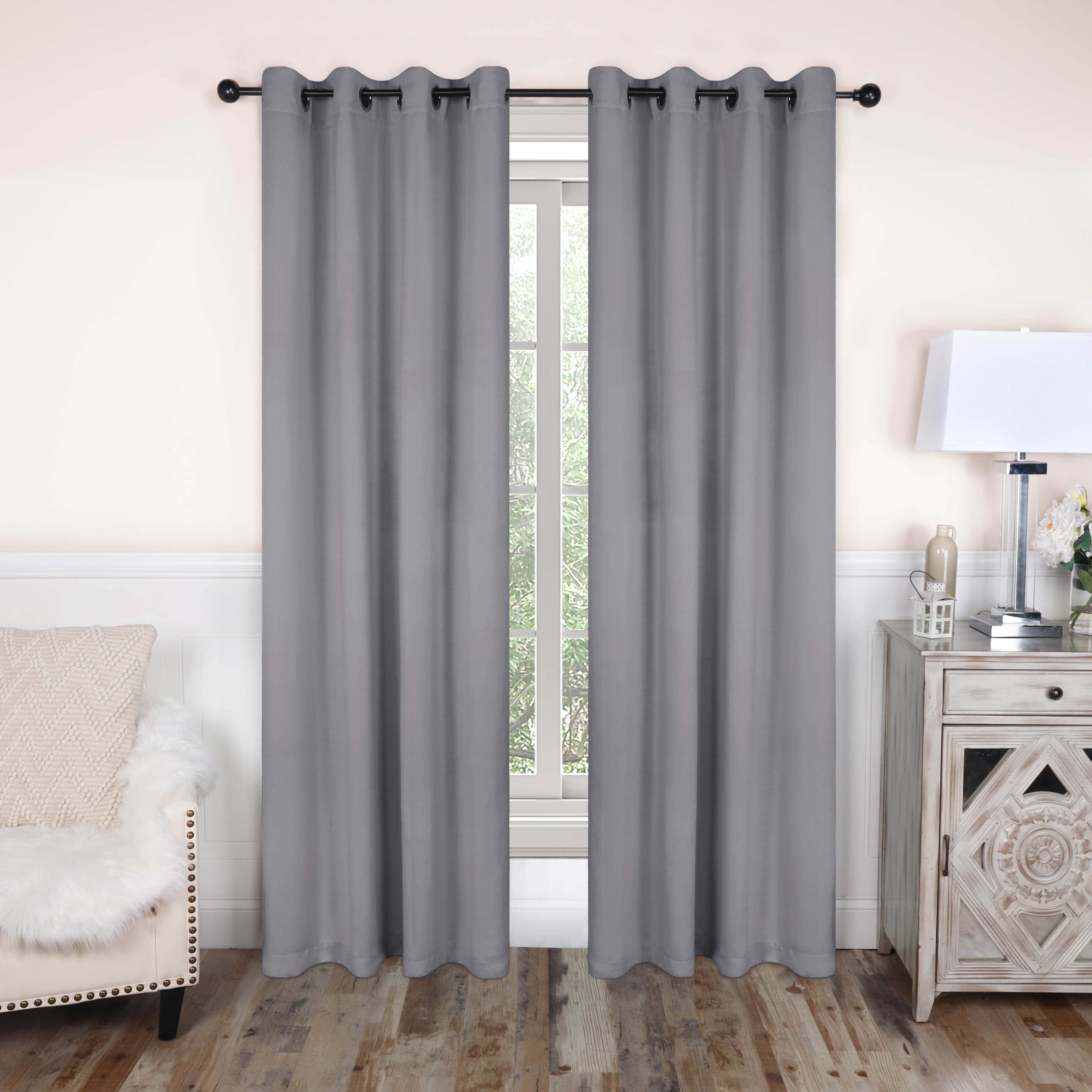 Blackout Curtains with Grommet Top - Solid Classic Modern Window Treatment for Bedroom & Living Room - Noise Reducing & Light Blocking for Better Sleep