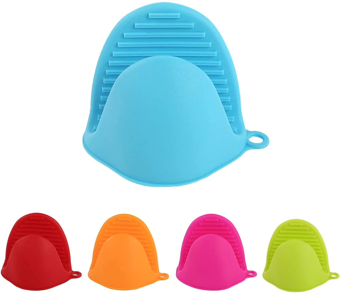 Heat Resistant MISHTI Silicone Oven Mitts & Pot Holder Set (2Pcs) - Non-Slip Grip for Baking, Cooking, Grilling - Microwave Safe Kitchen & BBQ Accessories - Perfect for Holiday Baking, Outdoor Barbecues, and Everyday Kitchen Use